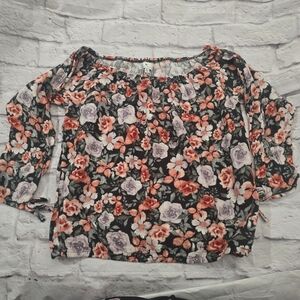 Girl's Floral Off-Shoulder True Craft Top Size XL